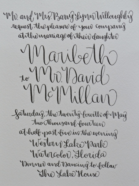 Calligraphy Wedding Invitation // THE HIVE