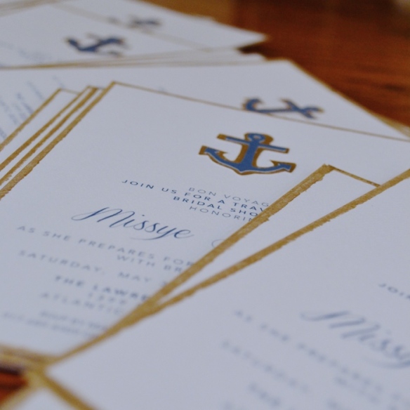 Anchor Bridal Shower Invitation by The Lovely Bee Paper Co. // THE HIVE