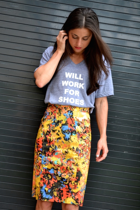 Will Work For Shoes tee available exclusively at Arco Avenue! // THE HIVE + www.arcoavenue.com
