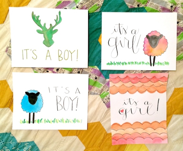 Gender Reveal Cards by The Lovely Bee // THE HIVE